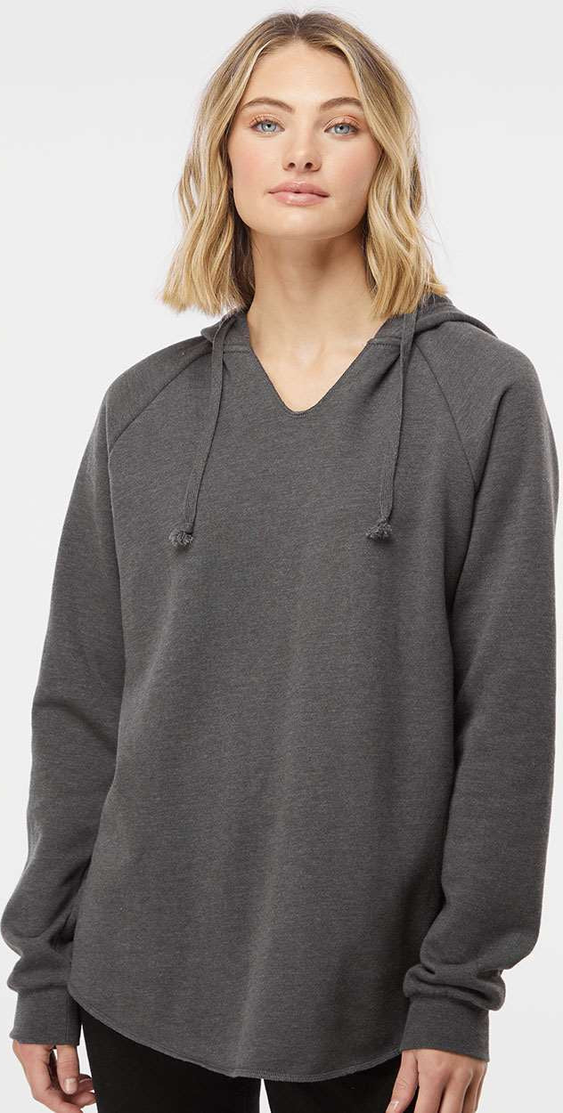 no-logo Independent Trading Co. Ladies Lightweight California Wave Wash Hooded Sweatshirt-Ladies Layering-Independent Trading Co.-Thread Logic