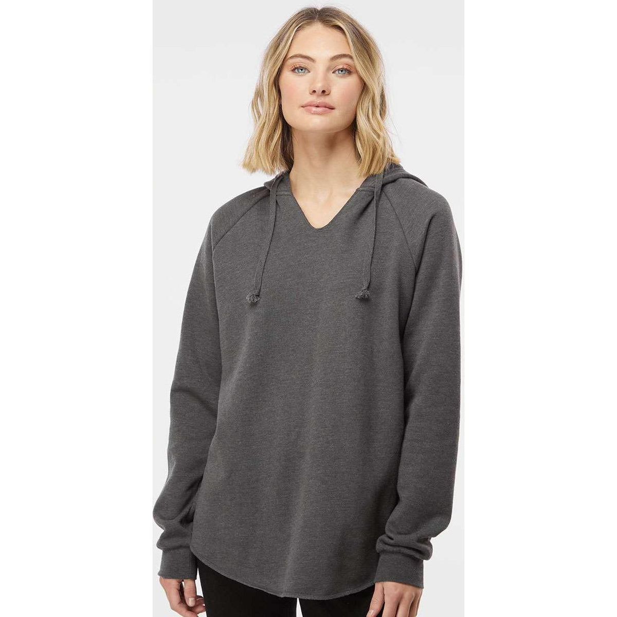 no-logo Independent Trading Co. Ladies Lightweight California Wave Wash Hooded Sweatshirt-Ladies Layering-Independent Trading Co.-Thread Logic