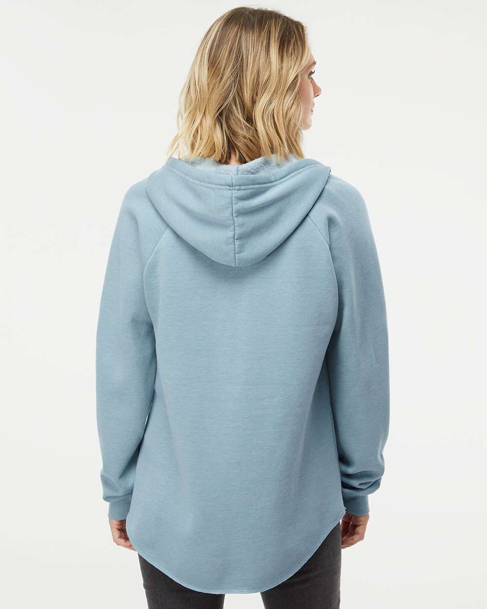 no-logo Independent Trading Co. Ladies Lightweight California Wave Wash Hooded Sweatshirt-Ladies Layering-Independent Trading Co.-Thread Logic