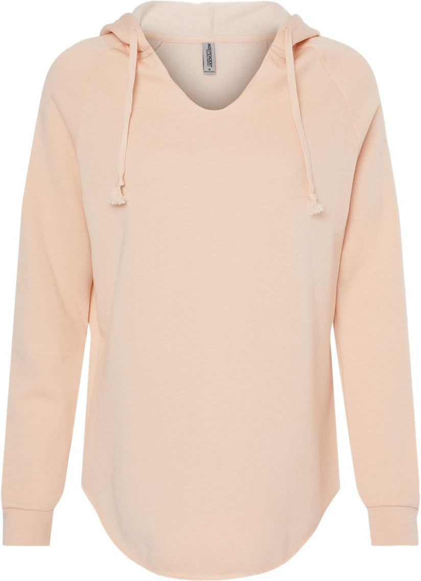 Independent Trading Co. Ladies Lightweight California Wave Wash Hooded Sweatshirt