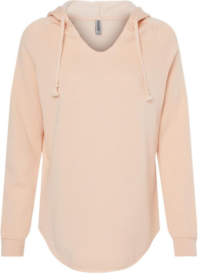 Independent Trading Co. Ladies Lightweight California Wave Wash Hooded Sweatshirt