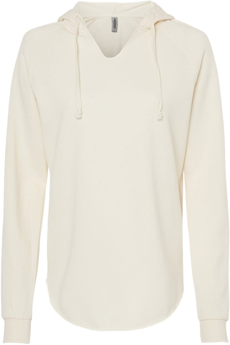 Independent Trading Co. Ladies Lightweight California Wave Wash Hooded Sweatshirt