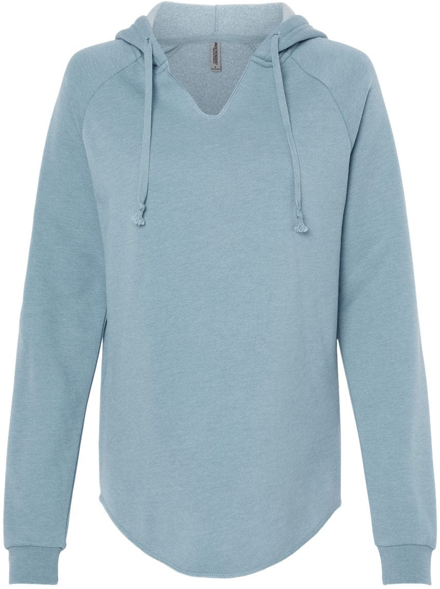 Independent Trading Co. Ladies Lightweight California Wave Wash Hooded Sweatshirt