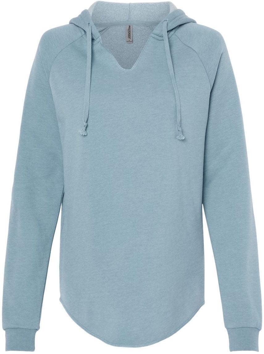 Independent Trading Co. Ladies Lightweight California Wave Wash Hooded Sweatshirt
