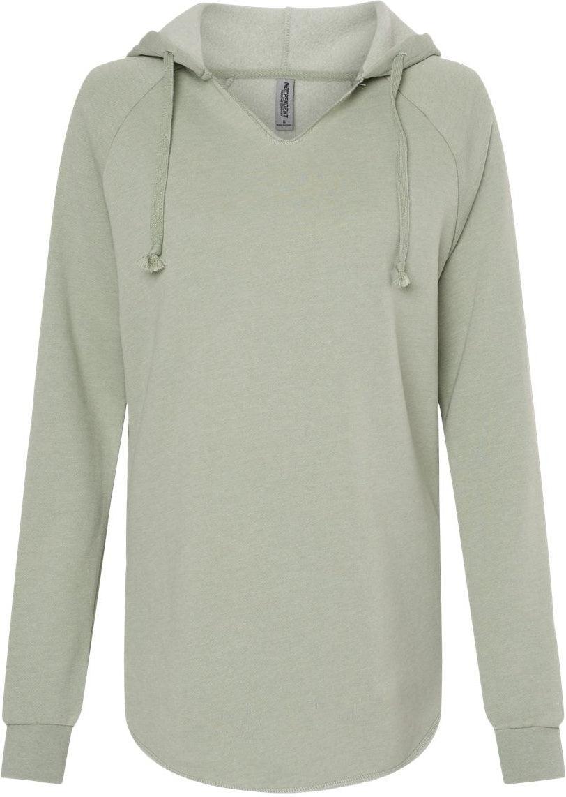 Independent Trading Co. Ladies Lightweight California Wave Wash Hooded Sweatshirt