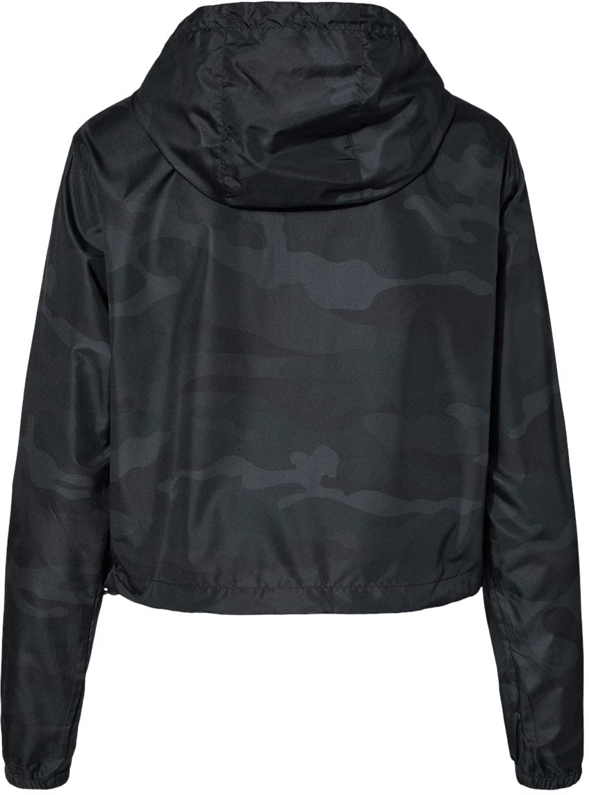 no-logo Independent Trading Co. Ladies Lightweight Quarter-Zip Pullover Crop Windbreaker-Outerwear-Independent Trading Co.-Thread Logic