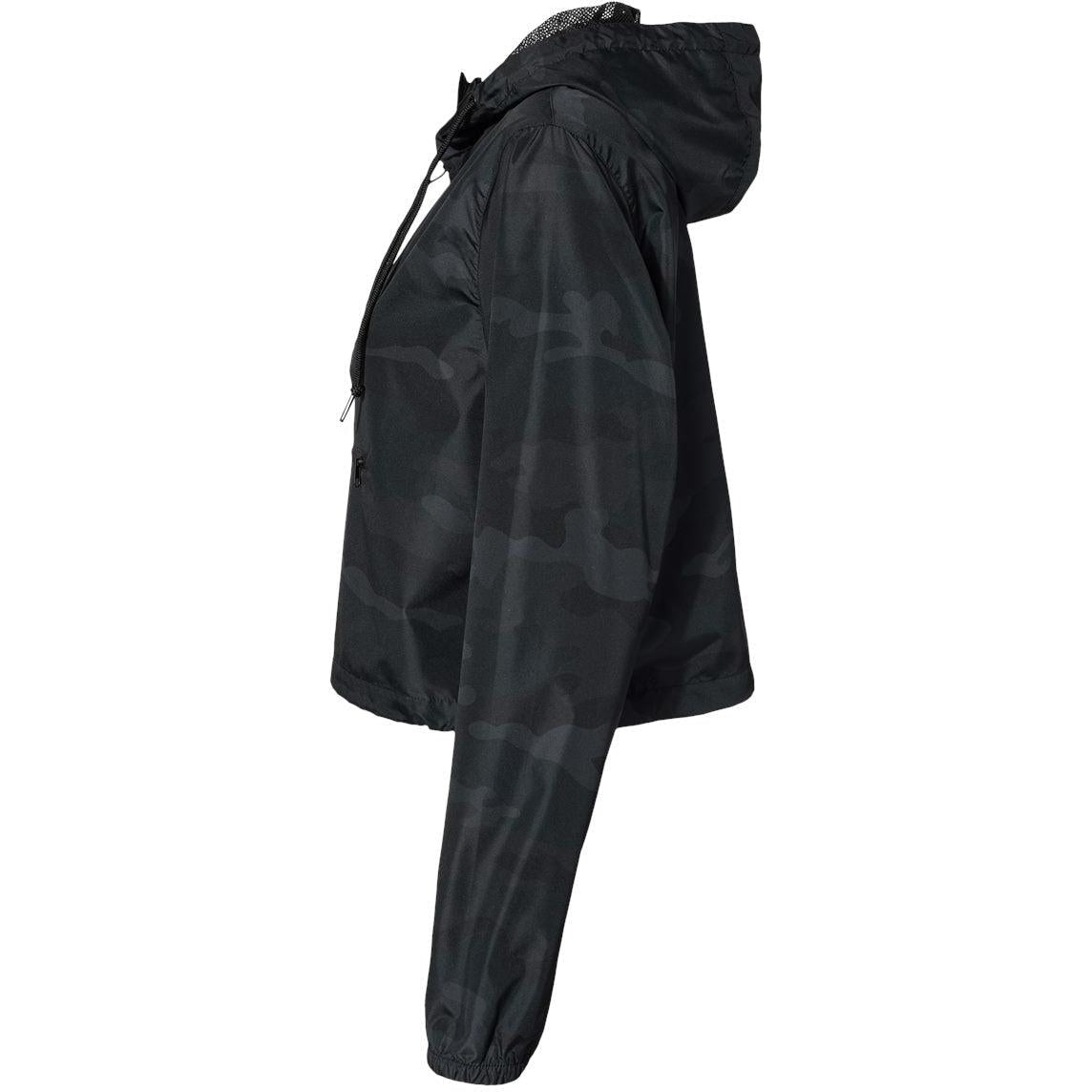 no-logo Independent Trading Co. Ladies Lightweight Quarter-Zip Pullover Crop Windbreaker-Outerwear-Independent Trading Co.-Thread Logic
