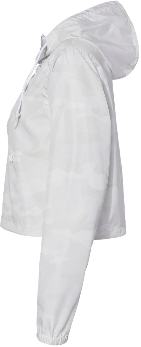 no-logo Independent Trading Co. Ladies Lightweight Quarter-Zip Pullover Crop Windbreaker-Outerwear-Independent Trading Co.-Thread Logic