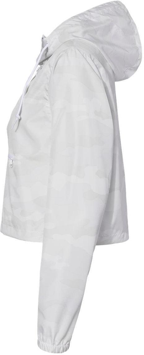 no-logo Independent Trading Co. Ladies Lightweight Quarter-Zip Pullover Crop Windbreaker-Outerwear-Independent Trading Co.-Thread Logic