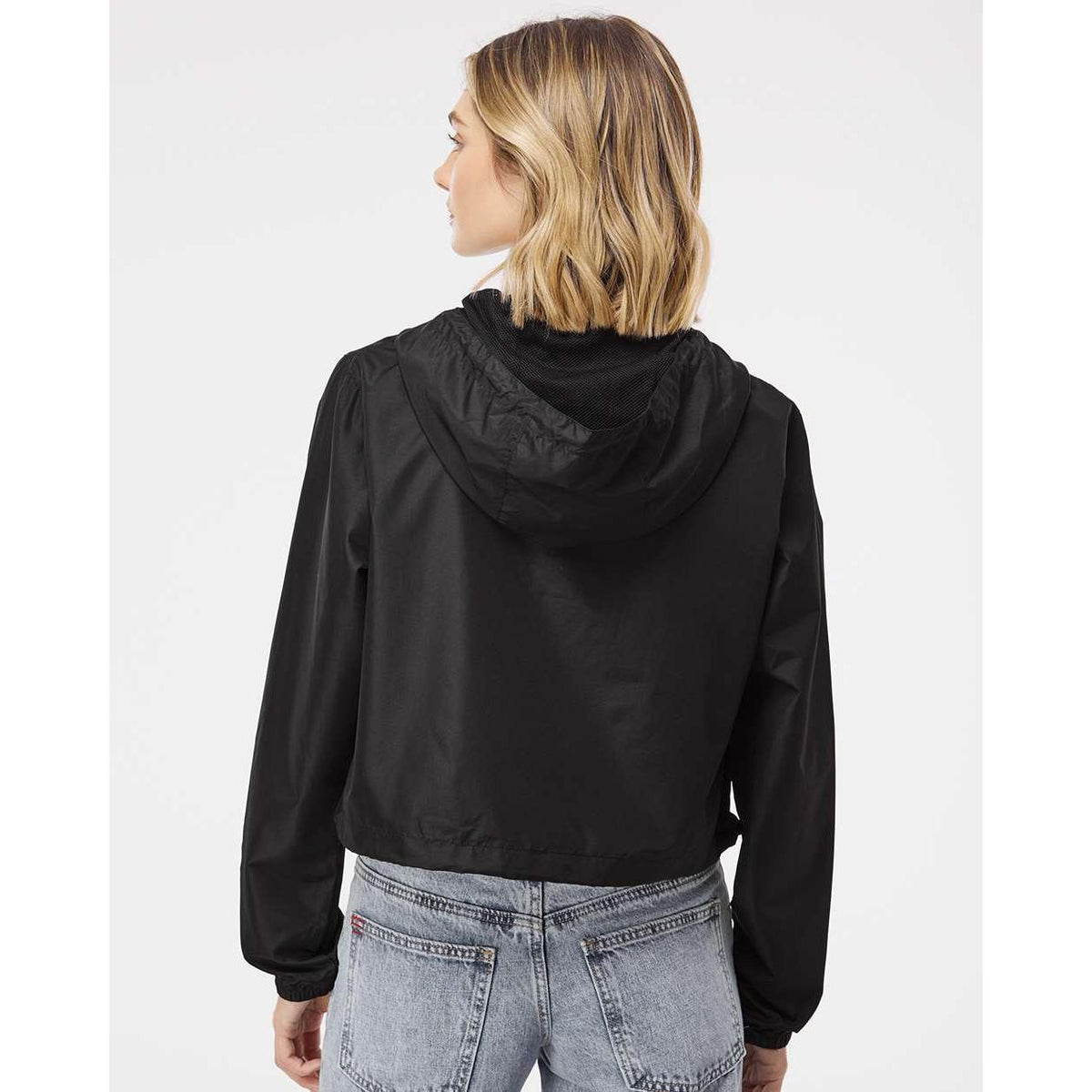 no-logo Independent Trading Co. Ladies Lightweight Quarter-Zip Pullover Crop Windbreaker-Outerwear-Independent Trading Co.-Thread Logic