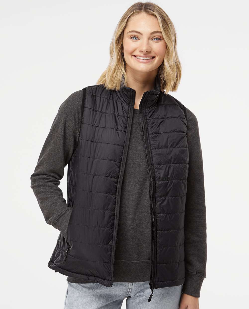 no-logo Independent Trading Co. Ladies Puffer Vest-Ladies Layering-Independent Trading Co.-Thread Logic