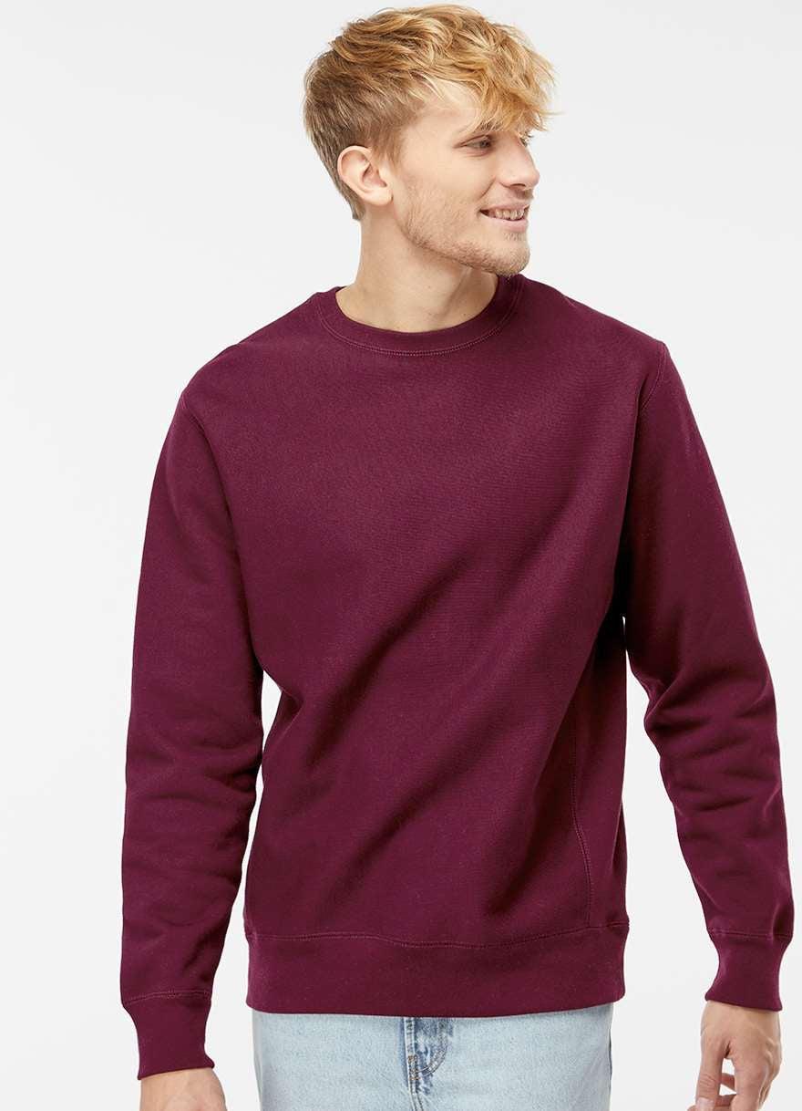 no-logo Independent Trading Co. Legend Premium Heavyweight Cross-Grain Sweatshirt-Men's Layering-Independent Trading Co.-Thread Logic