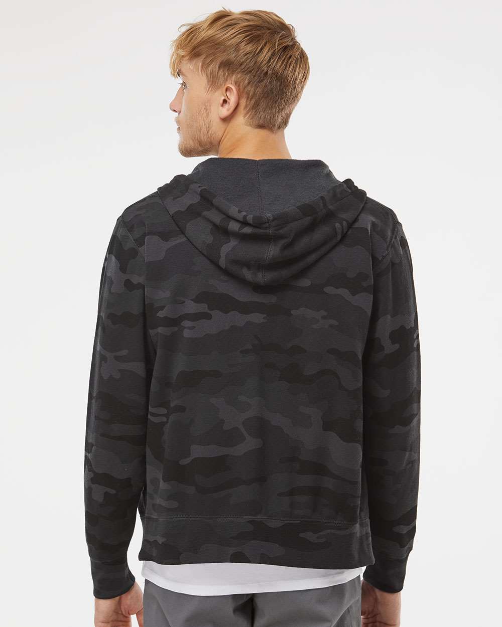 no-logo Independent Trading Co. Lightweight Full-Zip Hooded Sweatshirt-Men's Layering-Independent Trading Co.-Thread Logic