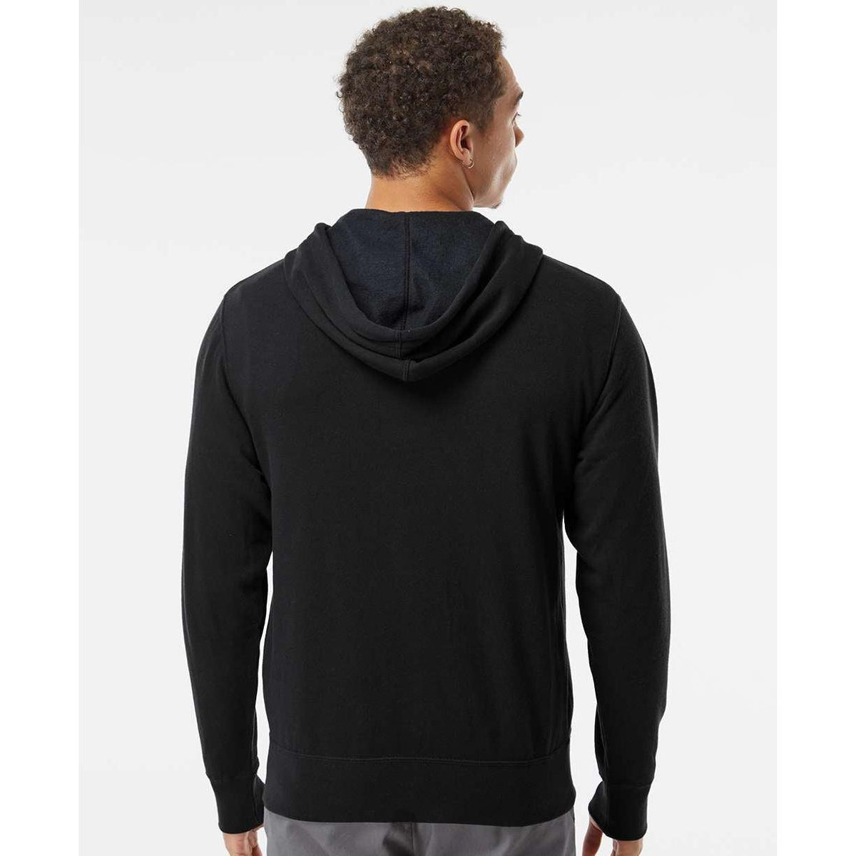 no-logo Independent Trading Co. Lightweight Full-Zip Hooded Sweatshirt-Men's Layering-Independent Trading Co.-Thread Logic