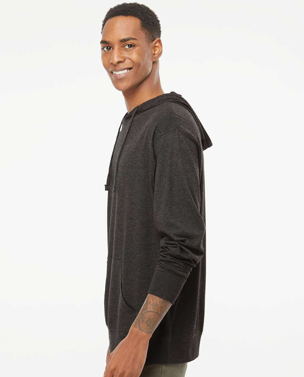 no-logo Independent Trading Co. Lightweight Hooded Pullover T-Shirt -Men's T Shirts-Independent Trading Co.-Thread Logic