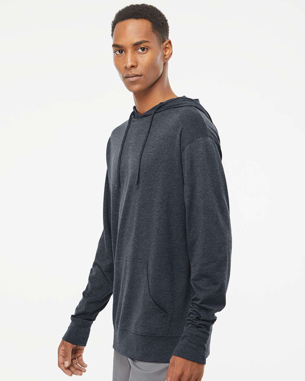 no-logo Independent Trading Co. Lightweight Hooded Pullover T-Shirt -Men's T Shirts-Independent Trading Co.-Thread Logic