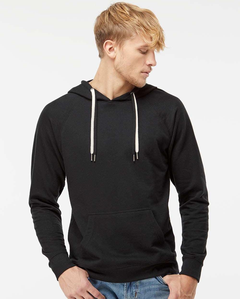 no-logo Independent Trading Co. Lightweight Loopback Terry Hooded Pullover-Men's Layering-Independent Trading Co.-Thread Logic