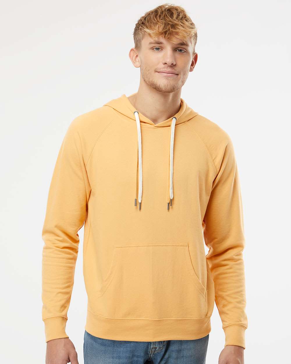 no-logo Independent Trading Co. Lightweight Loopback Terry Hooded Pullover-Men's Layering-Independent Trading Co.-Thread Logic