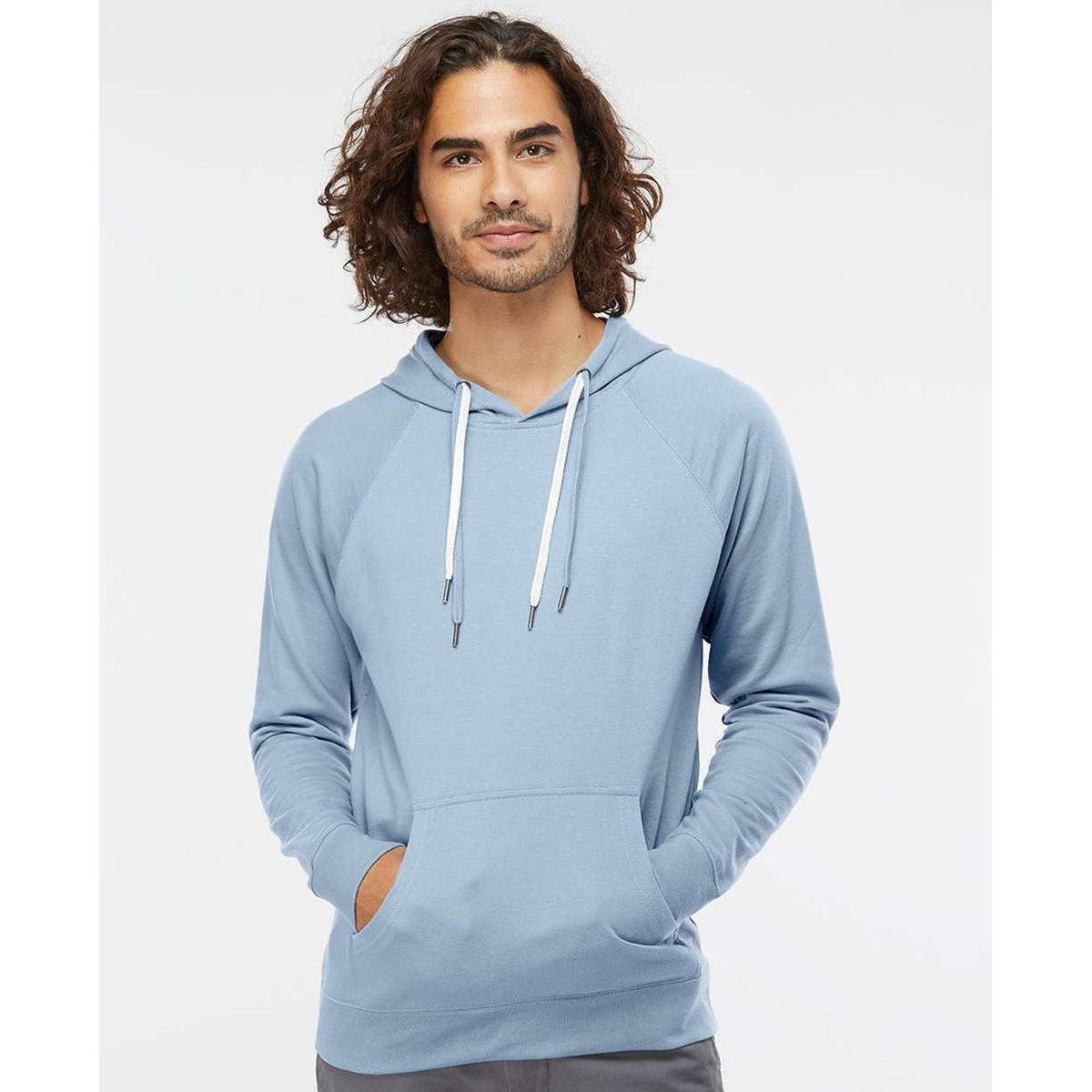 no-logo Independent Trading Co. Lightweight Loopback Terry Hooded Pullover-Men's Layering-Independent Trading Co.-Thread Logic