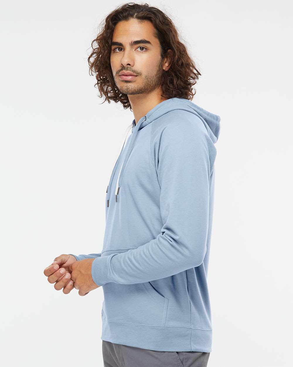 no-logo Independent Trading Co. Lightweight Loopback Terry Hooded Pullover-Men's Layering-Independent Trading Co.-Thread Logic
