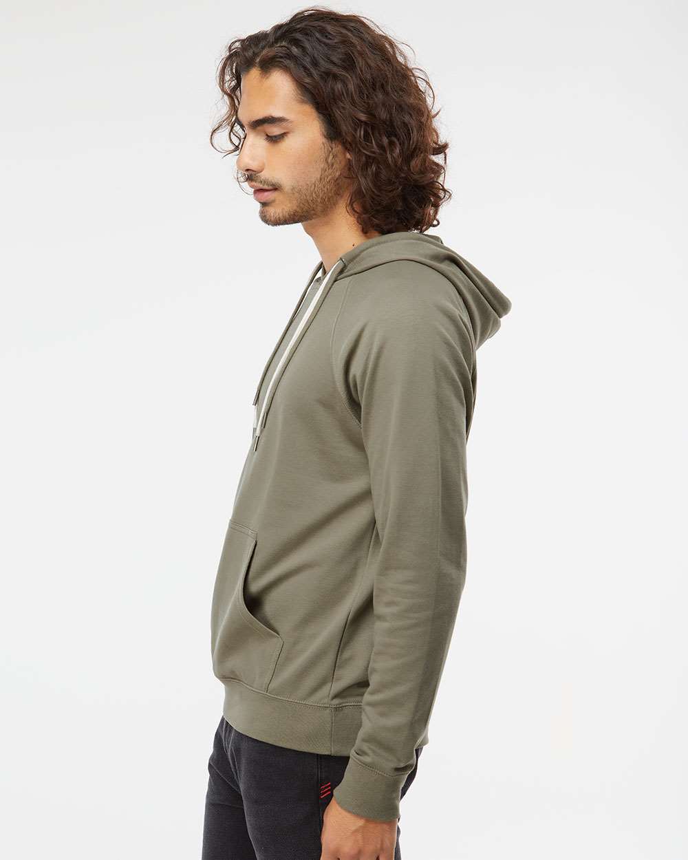 no-logo Independent Trading Co. Lightweight Loopback Terry Hooded Pullover-Men's Layering-Independent Trading Co.-Thread Logic