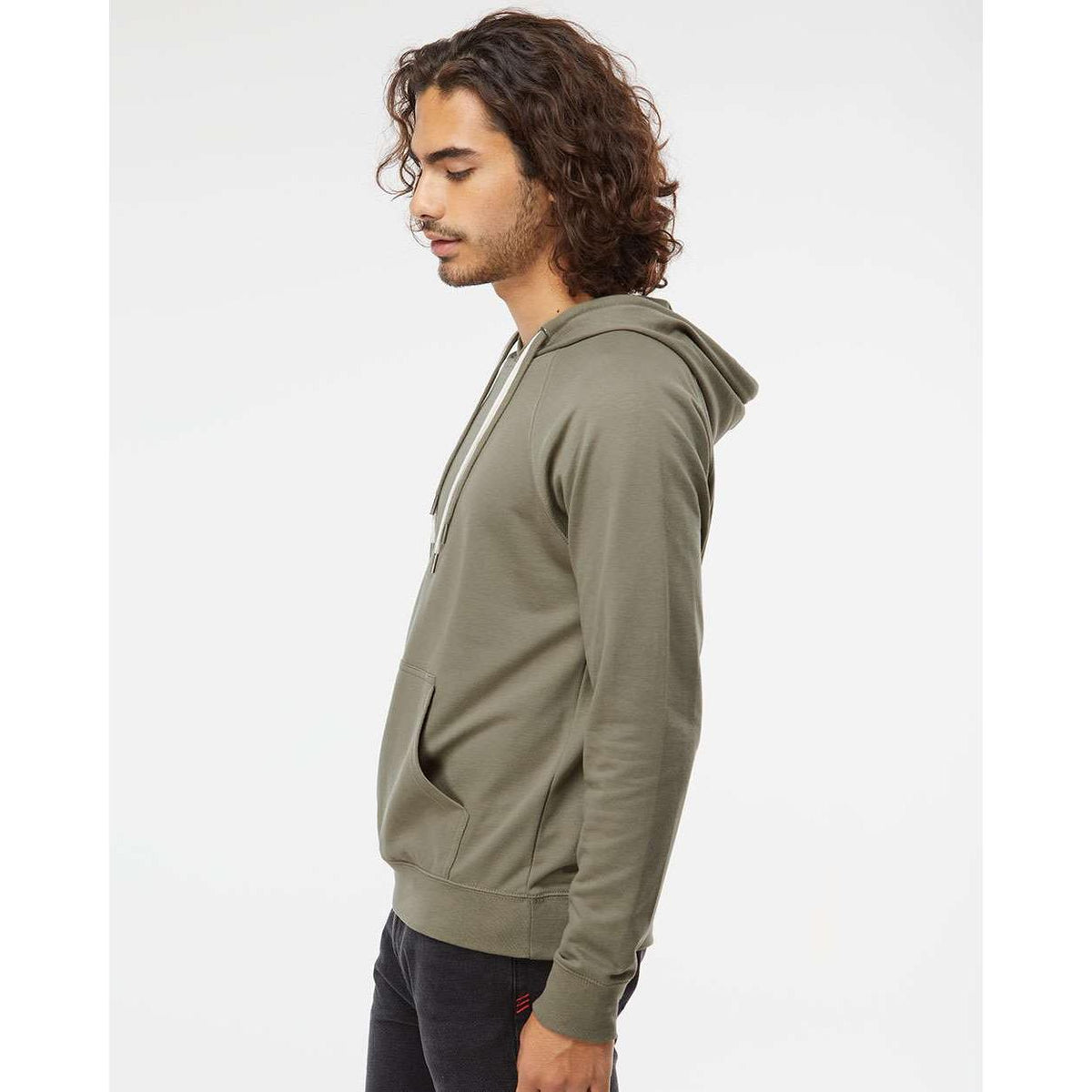 no-logo Independent Trading Co. Lightweight Loopback Terry Hooded Pullover-Men's Layering-Independent Trading Co.-Thread Logic