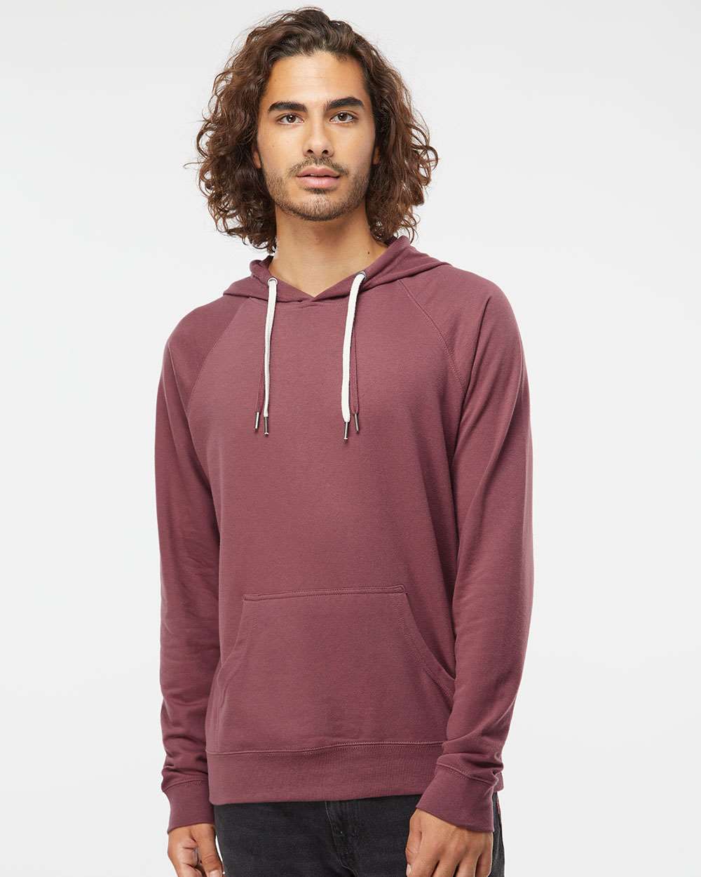 no-logo Independent Trading Co. Lightweight Loopback Terry Hooded Pullover-Men's Layering-Independent Trading Co.-Thread Logic
