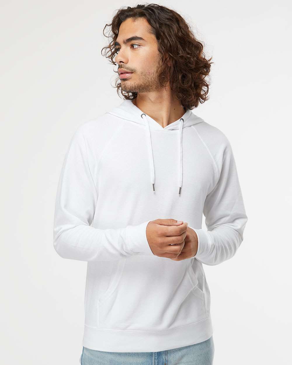 no-logo Independent Trading Co. Lightweight Loopback Terry Hooded Pullover-Men's Layering-Independent Trading Co.-Thread Logic