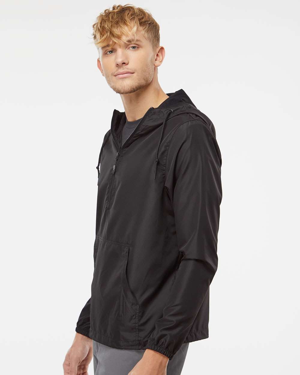 no-logo Independent Trading Co. Lightweight Windbreaker Pullover Jacket -Men's Jackets-Independent Trading Co.-Thread Logic