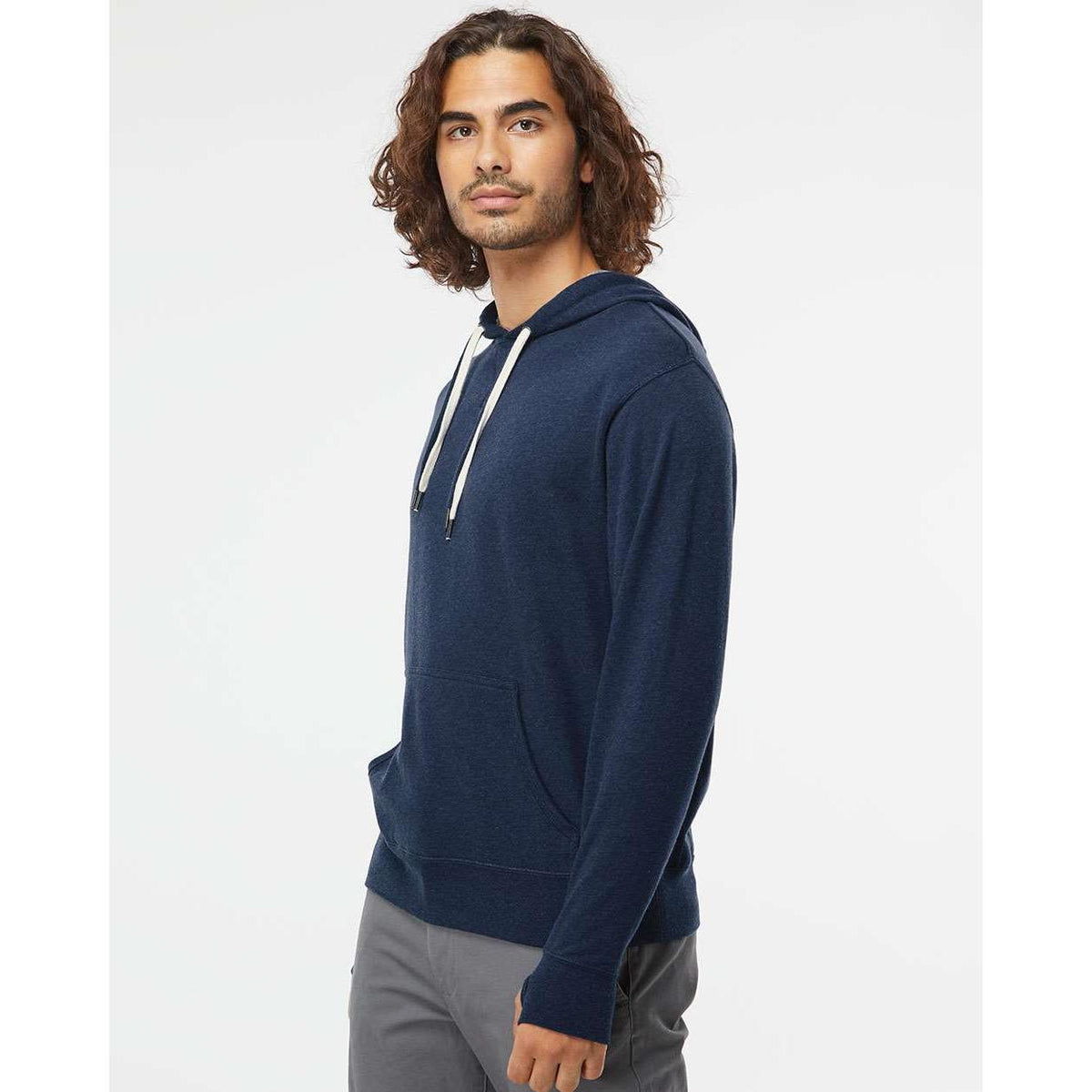 no-logo Independent Trading Co. Midweight French Terry Hooded Sweatshirt -Men's Layering-Independent Trading Co.-Thread Logic