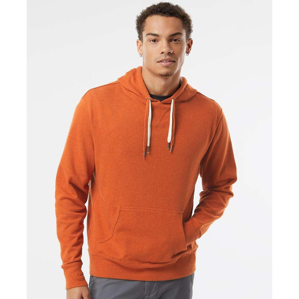 no-logo Independent Trading Co. Midweight French Terry Hooded Sweatshirt -Men's Layering-Independent Trading Co.-Thread Logic