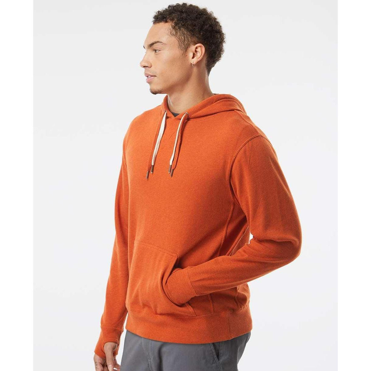 no-logo Independent Trading Co. Midweight French Terry Hooded Sweatshirt -Men's Layering-Independent Trading Co.-Thread Logic