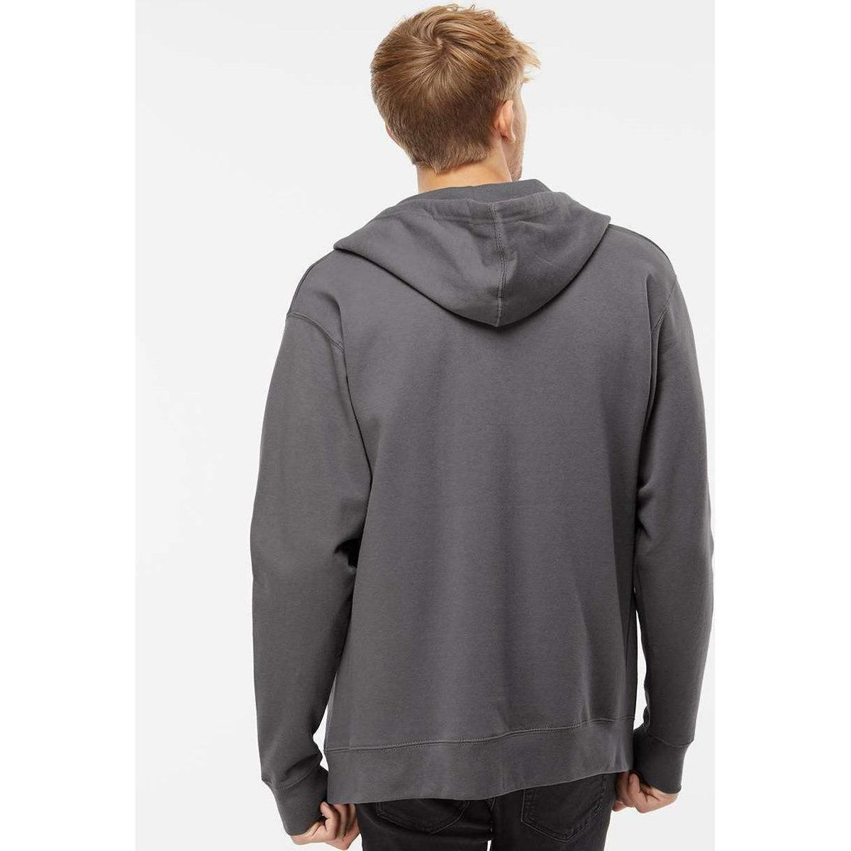no-logo Independent Trading Co. Midweight Full-Zip Hooded Sweatshirt -Men's Layering-Independent Trading Co.-Thread Logic