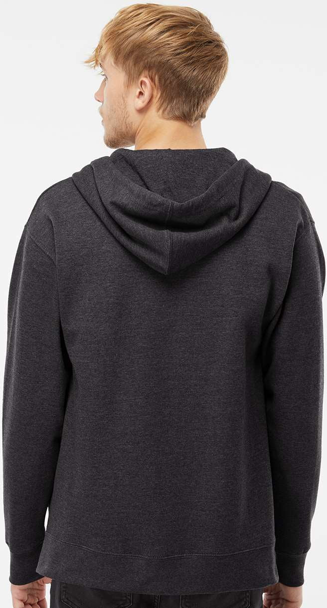 no-logo Independent Trading Co. Midweight Full-Zip Hooded Sweatshirt -Men's Layering-Independent Trading Co.-Thread Logic
