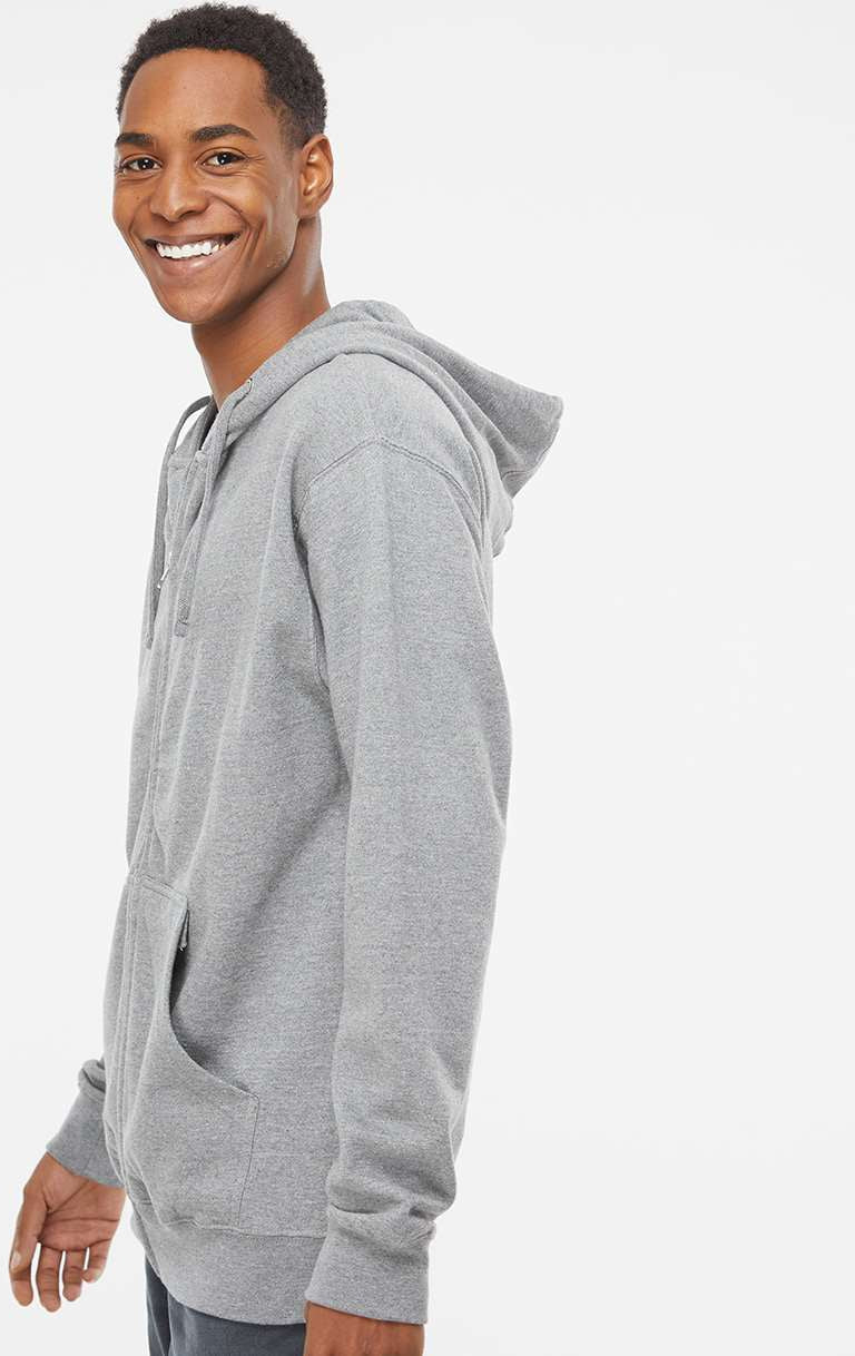no-logo Independent Trading Co. Midweight Full-Zip Hooded Sweatshirt -Men's Layering-Independent Trading Co.-Thread Logic