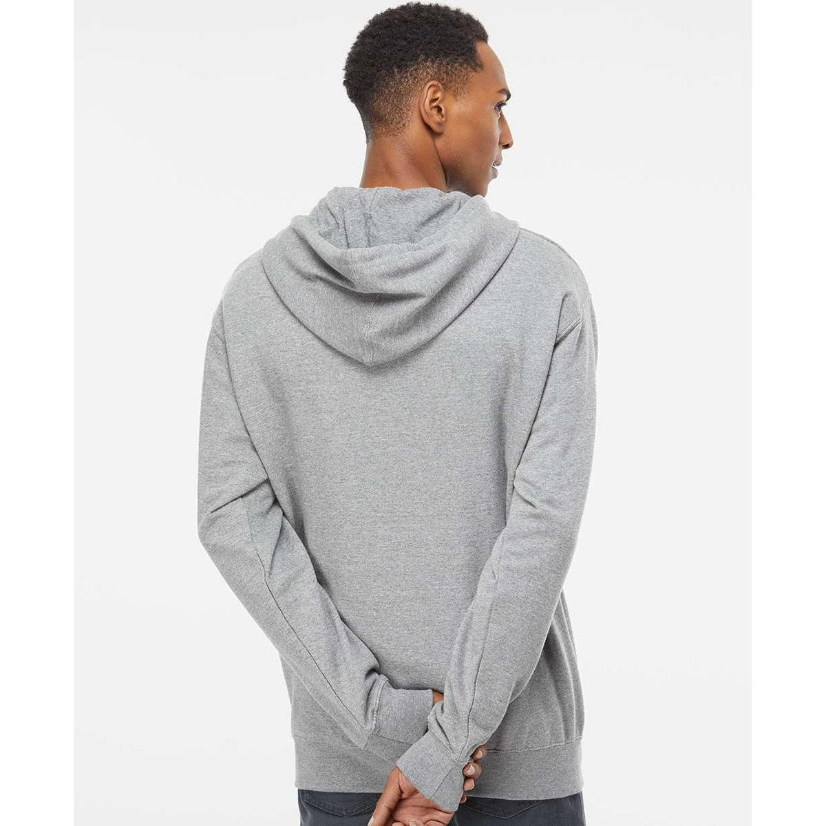no-logo Independent Trading Co. Midweight Full-Zip Hooded Sweatshirt -Men's Layering-Independent Trading Co.-Thread Logic