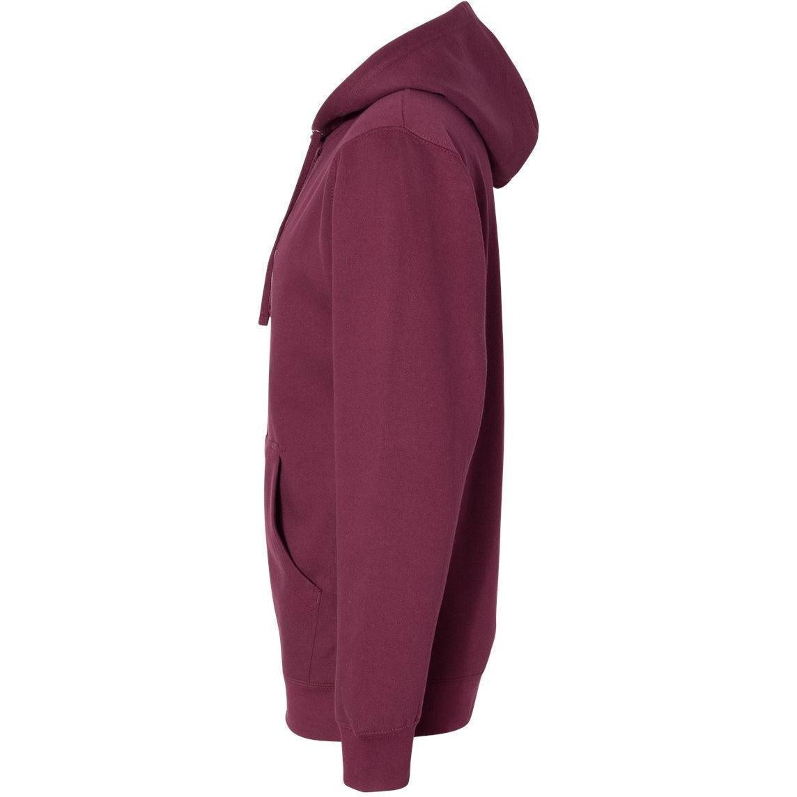 no-logo Independent Trading Co. Midweight Full-Zip Hooded Sweatshirt -Men's Layering-Independent Trading Co.-Thread Logic