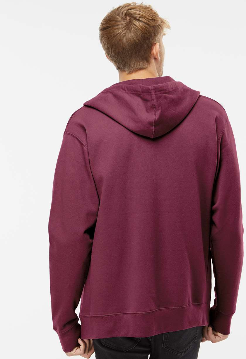 no-logo Independent Trading Co. Midweight Full-Zip Hooded Sweatshirt -Men's Layering-Independent Trading Co.-Thread Logic
