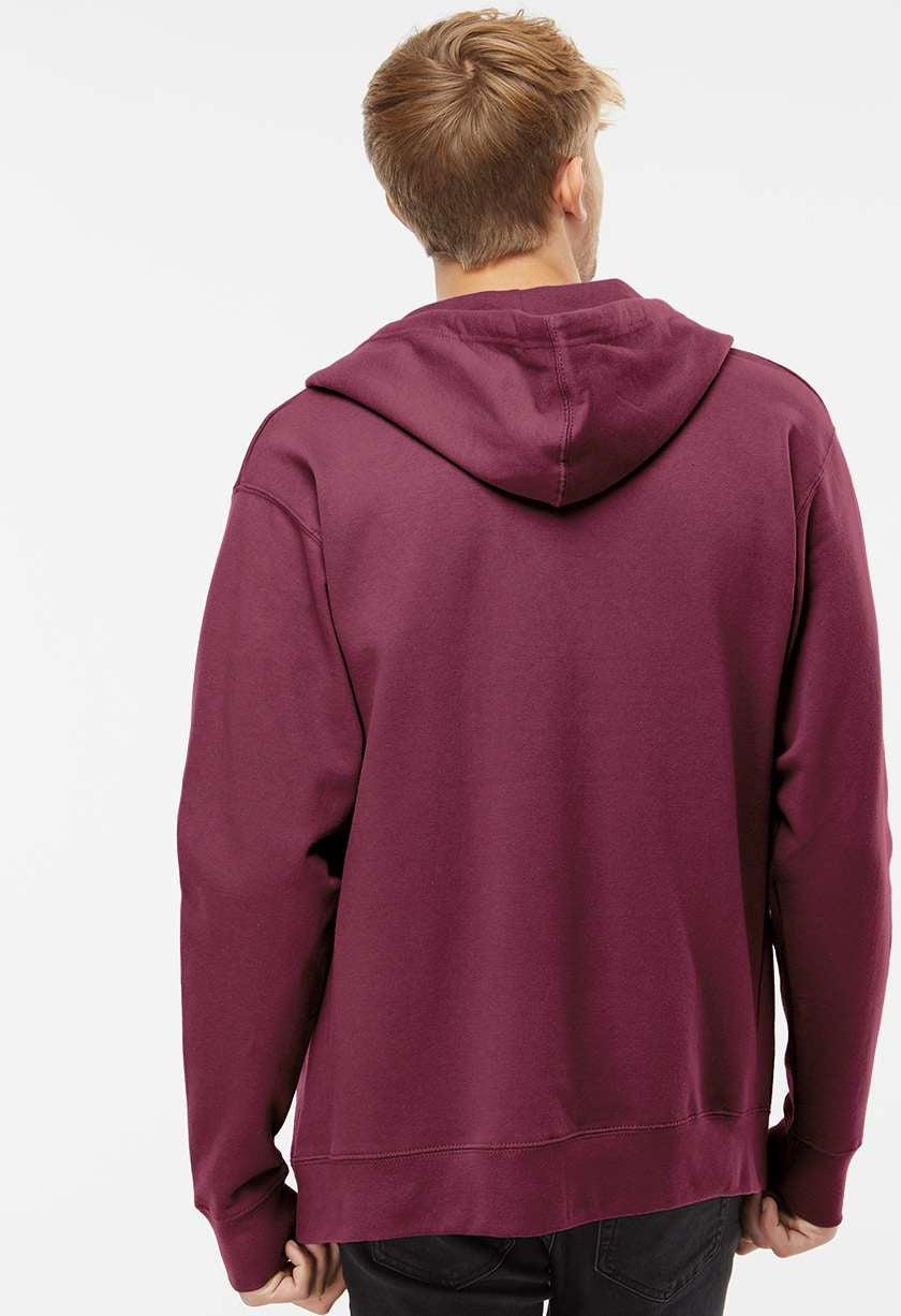 no-logo Independent Trading Co. Midweight Full-Zip Hooded Sweatshirt -Men's Layering-Independent Trading Co.-Thread Logic