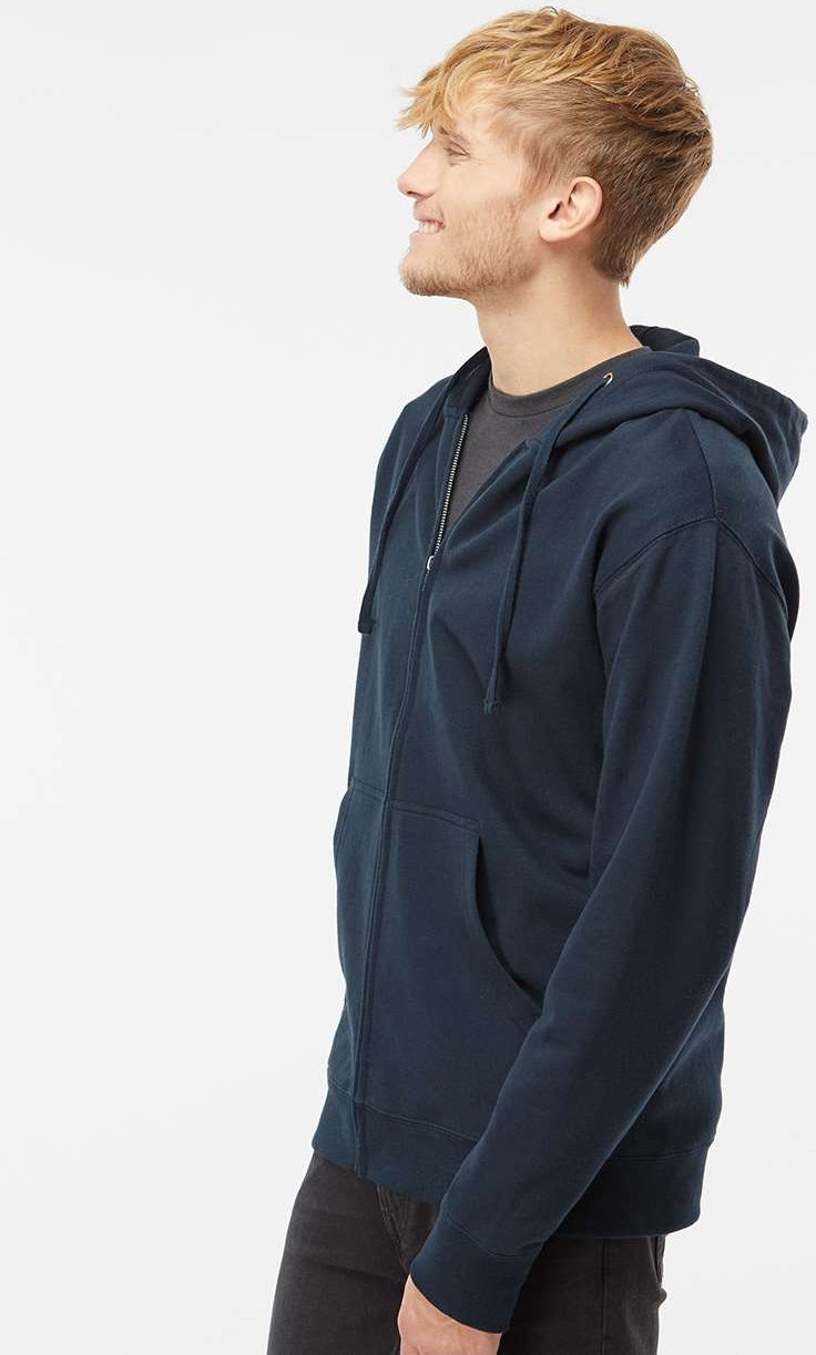 no-logo Independent Trading Co. Midweight Full-Zip Hooded Sweatshirt -Men's Layering-Independent Trading Co.-Thread Logic