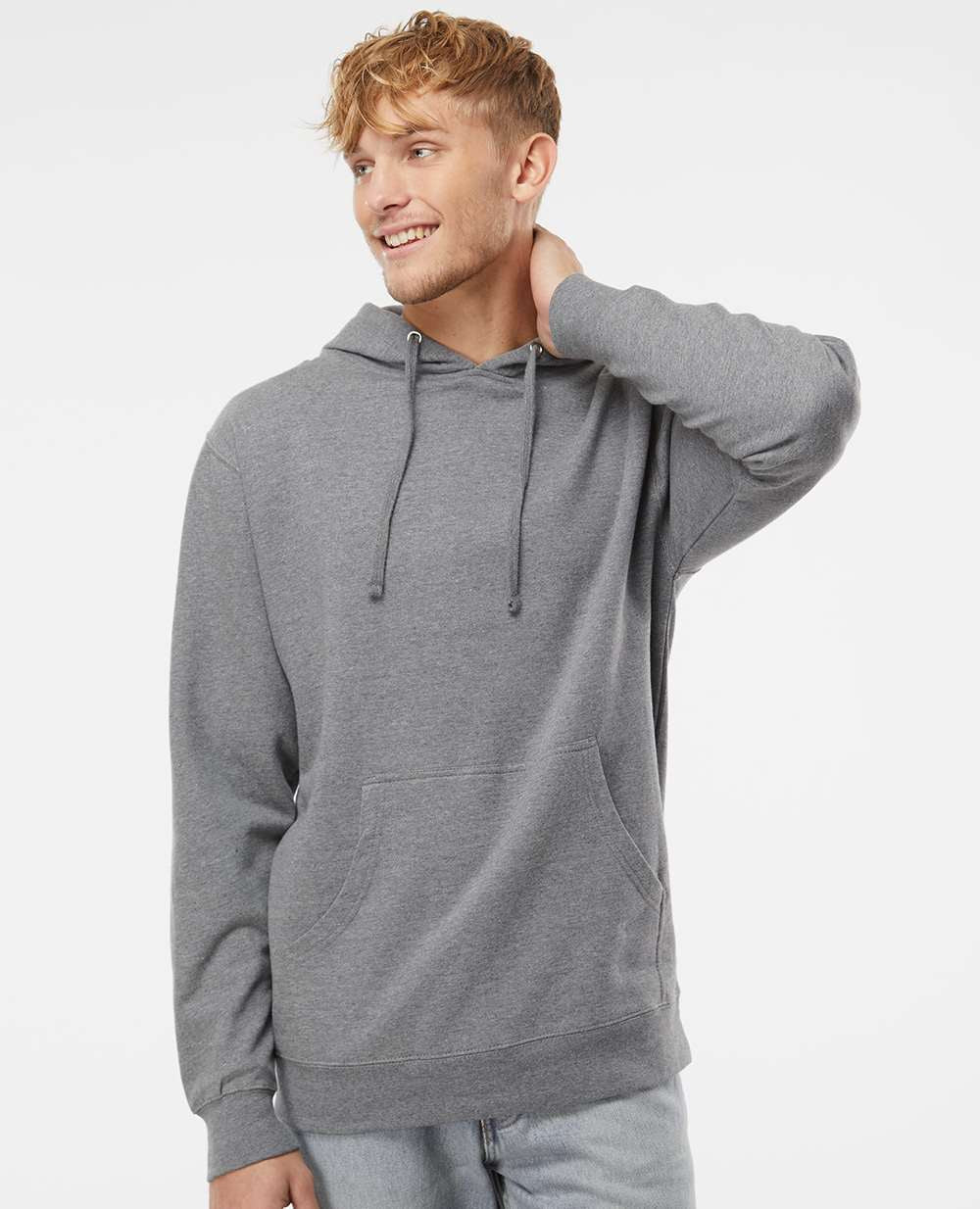 no-logo Independent Trading Co. Midweight Hooded Sweatshirt-Men's Layering-Independent Trading Co.-Thread Logic