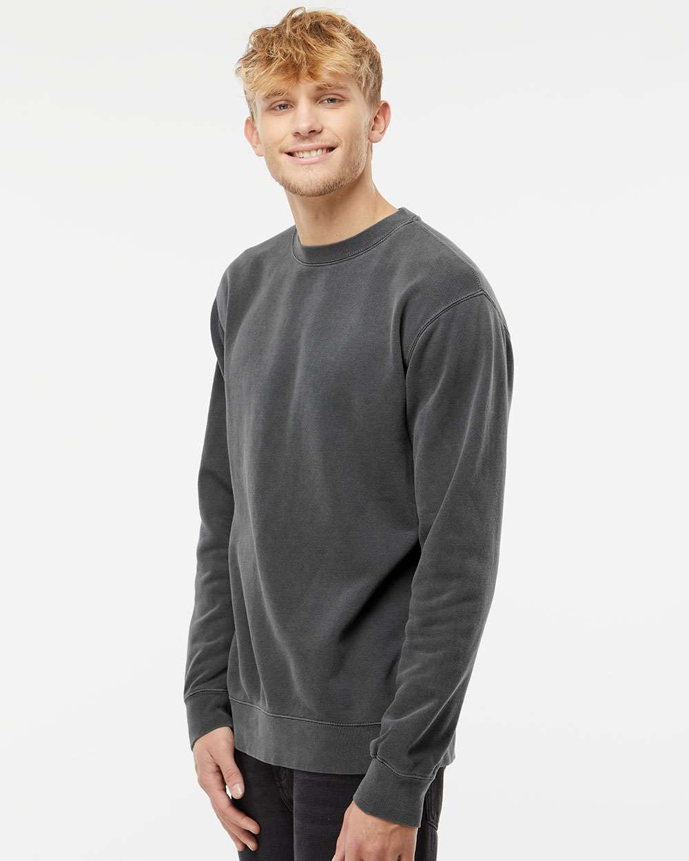 no-logo Independent Trading Co. Midweight Pigment-Dyed Sweatshirt-Men's Layering-Independent Trading Co.-Thread Logic