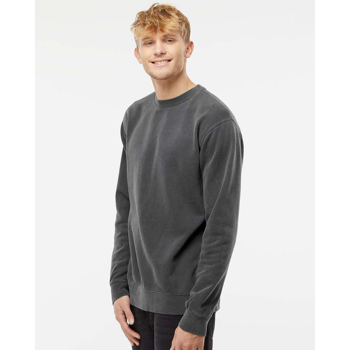 no-logo Independent Trading Co. Midweight Pigment-Dyed Sweatshirt-Men's Layering-Independent Trading Co.-Thread Logic