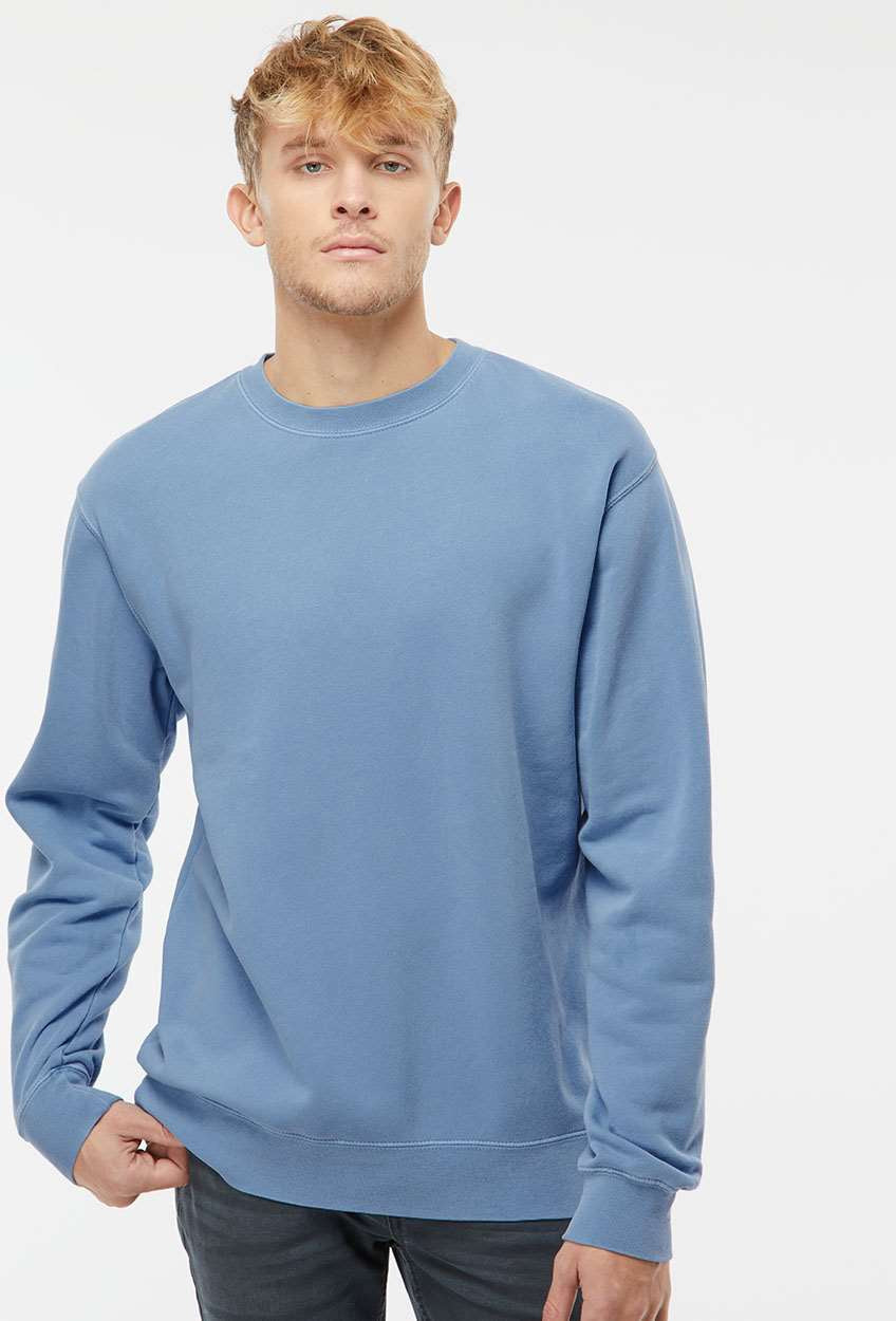no-logo Independent Trading Co. Midweight Pigment-Dyed Sweatshirt-Men's Layering-Independent Trading Co.-Thread Logic