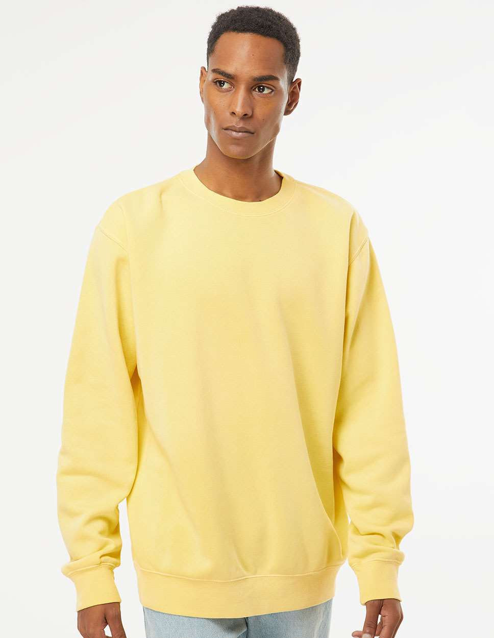 no-logo Independent Trading Co. Midweight Pigment-Dyed Sweatshirt-Men's Layering-Independent Trading Co.-Thread Logic
