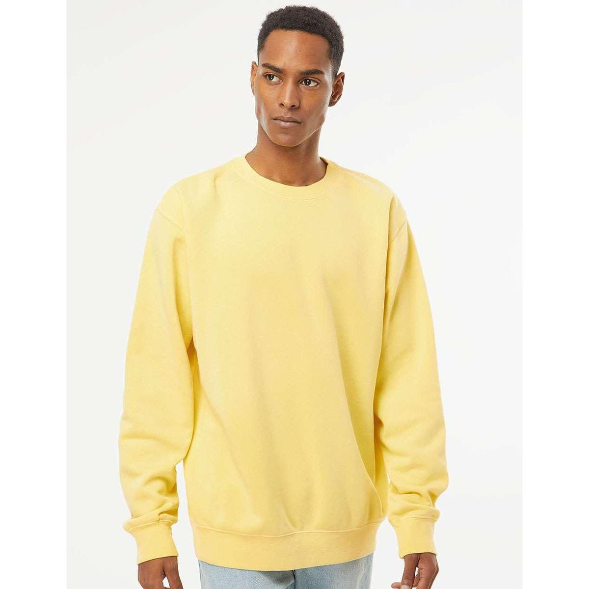no-logo Independent Trading Co. Midweight Pigment-Dyed Sweatshirt-Men's Layering-Independent Trading Co.-Thread Logic