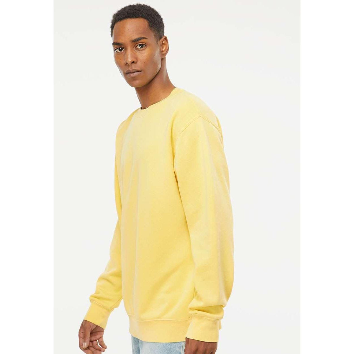 no-logo Independent Trading Co. Midweight Pigment-Dyed Sweatshirt-Men's Layering-Independent Trading Co.-Thread Logic