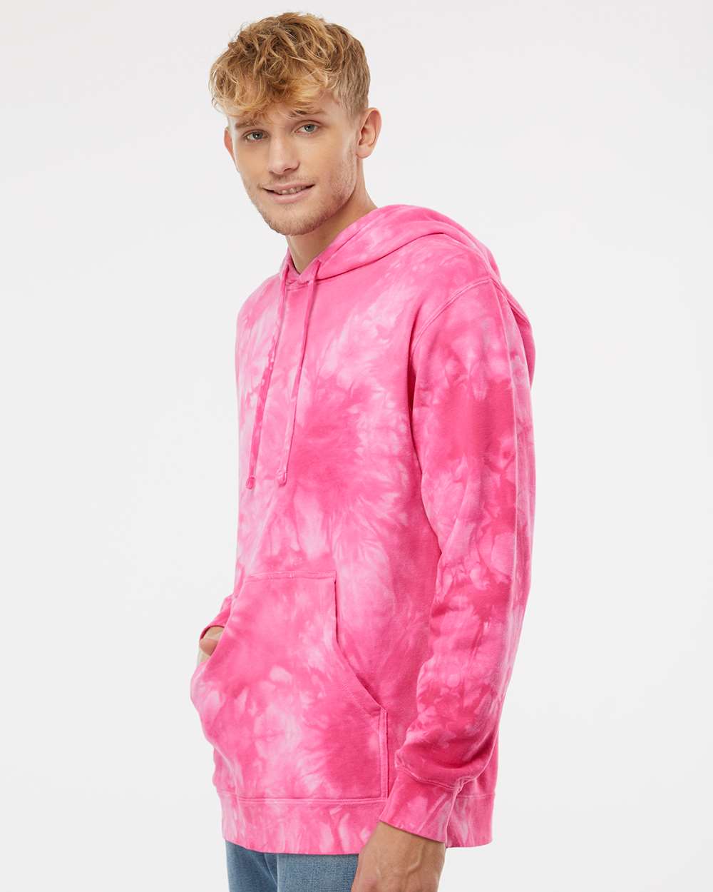 no-logo Independent Trading Co. Midweight Tie-Dye Hooded Sweatshirt-Men's Layering-Independent Trading Co.-Thread Logic