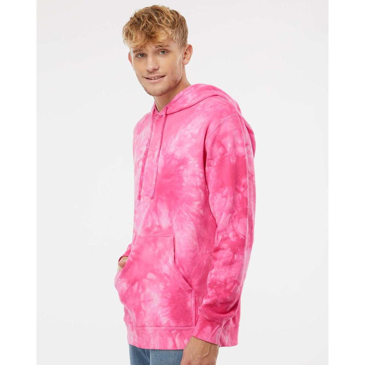 no-logo Independent Trading Co. Midweight Tie-Dye Hooded Sweatshirt-Men's Layering-Independent Trading Co.-Thread Logic
