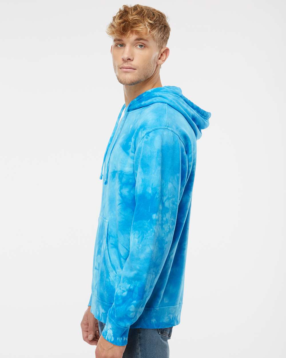 no-logo Independent Trading Co. Midweight Tie-Dye Hooded Sweatshirt-Men's Layering-Independent Trading Co.-Thread Logic